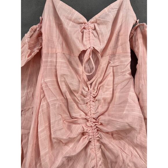 Rumer Chloe Maxi Dress Size X- Small Pink Ruched Front - Picture 6 of 15